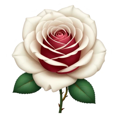 white rose, without green leaves, just flower sticker