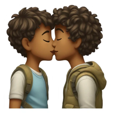 Boy kiss girl sticker