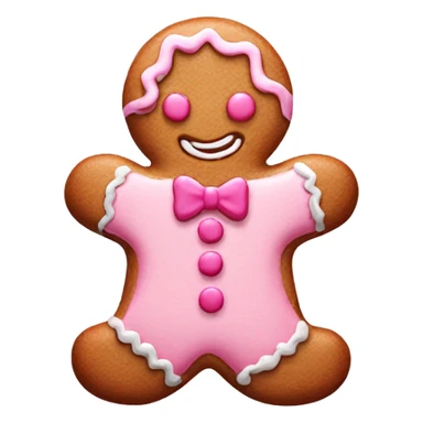 pink aestetic gingerbread h sticker