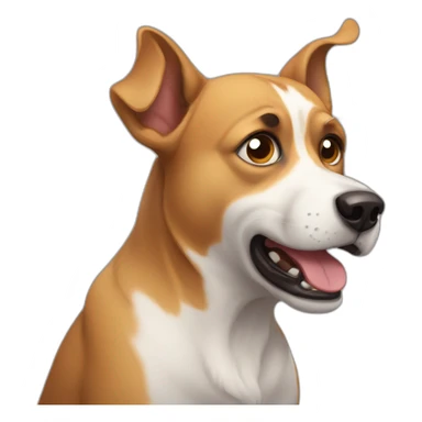 Very very very scared dog sticker