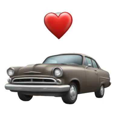 a tornado with a car and a heart sticker