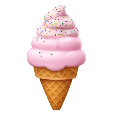 Light pink ice cream with sprinkles  sticker
