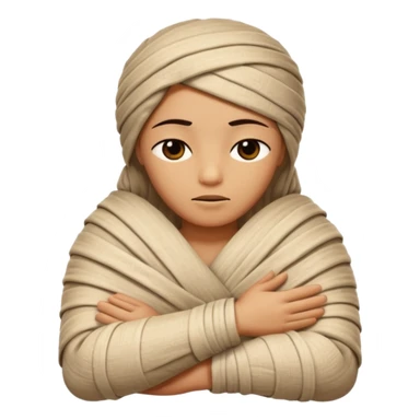 Ancient mummy laying down with arms crossed asleep sticker