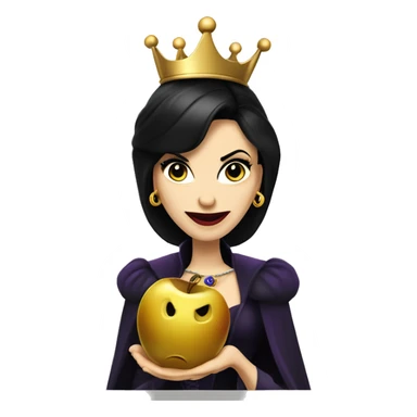 The Evil Queen Regina Mills from Once Upon A Time, holding a golden apple,smirking evily. sticker