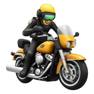 Harley motorcycle scuba diver sticker