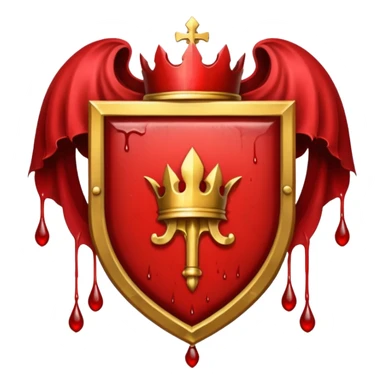 brasão sangrando medieval rosa de sangue vermelha sticker