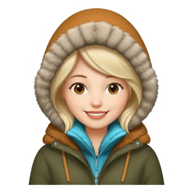 woman in winter outfit sticker