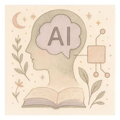 

A gentle, poetic digital illustration in the style of “Jardim da Ju”. The scene blends nature, cosmos and tenderness — hand-drawn lines, soft textures, and muted pastel tones (sage green, lilac, rose, cream). Elements like leaves, stars, cats, books, and celestial details coexist naturally. The mood is magical yet grounded, evoking sensitivity, reflection, and quiet intelligence. The lighting is warm and dreamy, with delicate sparkles and organic shapes. Artistic style: watercolor + fine line art, minimal, elegant, emotional and intimate.


(use conforme a IA utilizada)

Mood: magical realism, soft light, emotional, feminine, intellectual

Style keywords: watercolor, fine ink lines, pastel tones, digital illustration, cozy, slow aesthetic, minimal poetic composition

Colors: #9BA48A (verde sálvia), #E6B7B1 (rosa suave), #D0C3CC (lavanda névoa), #F6F1E7 (papel de chá), #2D2D2F (grafite noturno)

Objects recorrentes: folhas, flores, livros, chá, gatos, estrelas, constelações, velas, mãos, janelas abertas, estufas, estantes, sementes, instrumentos musicais

Emoção central: sensibilidade lúcida — calma, introspectiva e real sticker