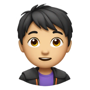 wow education asian kid sticker