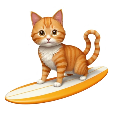 A cat surfing sticker