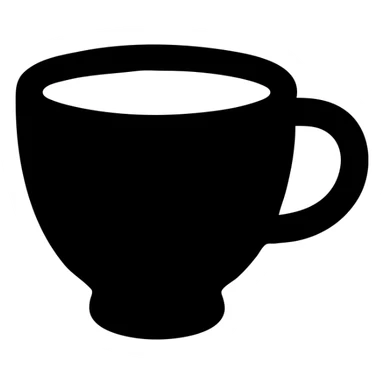 solid filled cup of coffee icon sticker
