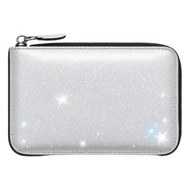 glitter white wallet sticker