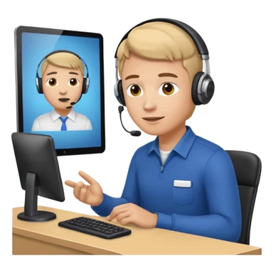 A male customer who has a product service request wanting information on one of two products? sticker