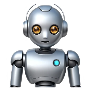 friendly AI robot assistant sticker