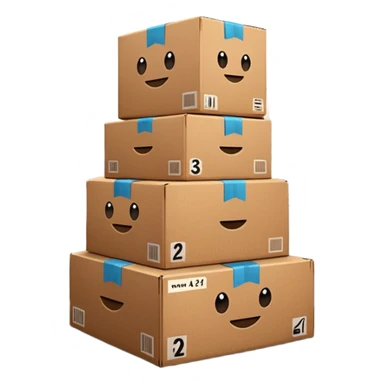 create a realistic emoji showing a express company sticker