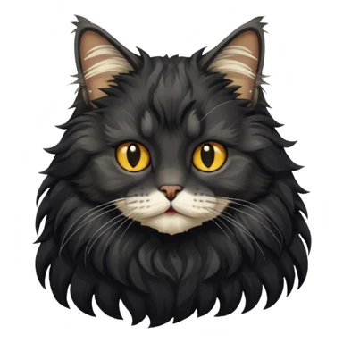 Black Mainecoon cat sticker