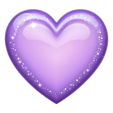 Light purple heart with sparkles  sticker