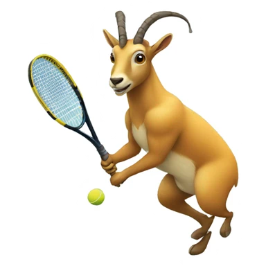 Chamois playing tennis sticker