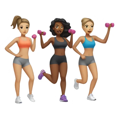 Workout with girlfriends sticker