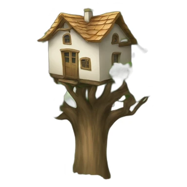 Une maisons sur un arbre  sticker