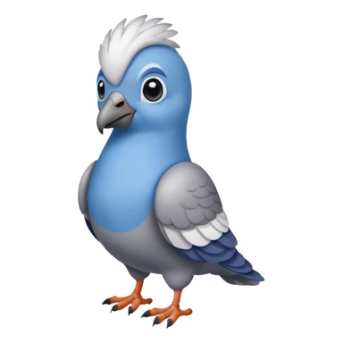 Pigeon wears a soccer jersey sticker