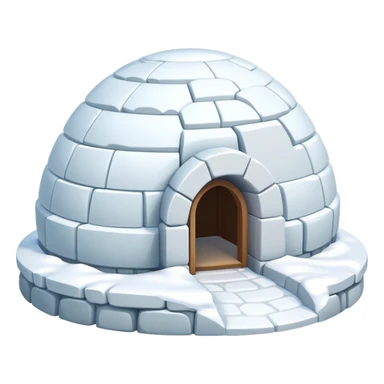 Igloo with curved entrance sticker