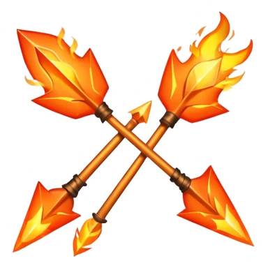 arco de flechas de fuego parecido al de los juegos del hambre sticker