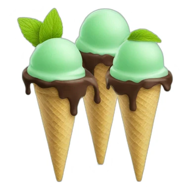 Mint chocolate triple ice cream  sticker
