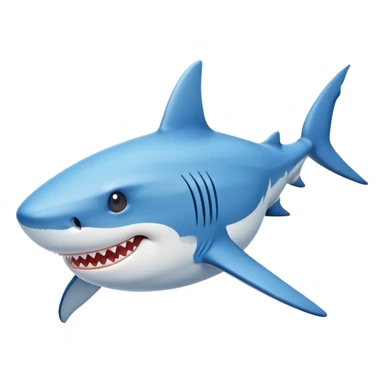 A shark with blue Jordan’s  sticker