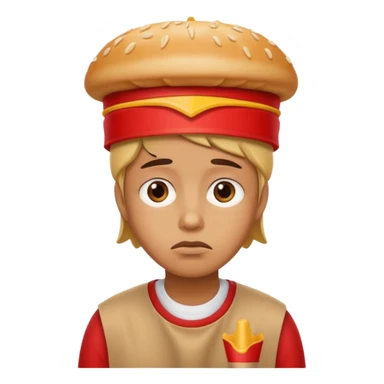 😔 this emoji with a fast over its head sticker