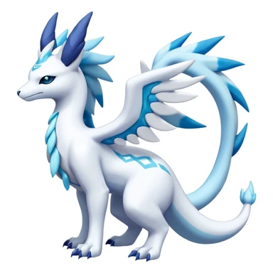 lugia-reshiram-suicune-Glaceon-hybrid, full body sticker