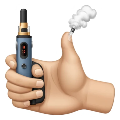 Thumbs up with a vape sticker