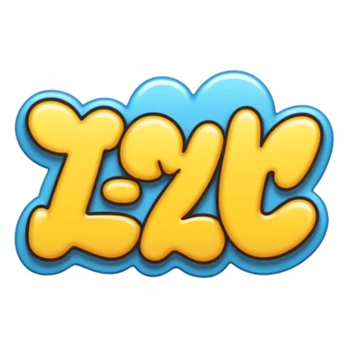 “Emoji-style graffiti text saying ‘TYCW.’, bold smooth strokes, cartoon style, thick rounded lines, modern emoji aesthetic, clean vector look, high contrast, centered composition, transparent background, flat colors, no texture, no realistic effects, sticker emoji style, sticker