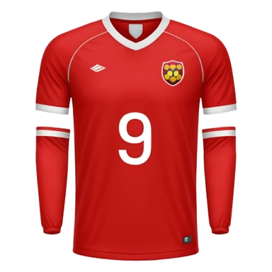 solid red plain soccer jersey sticker