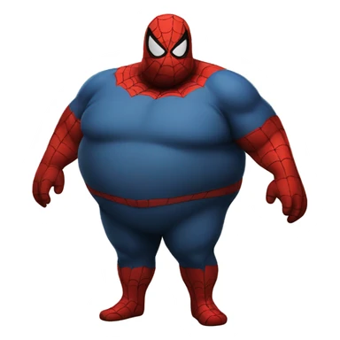 fat spider-man  sticker