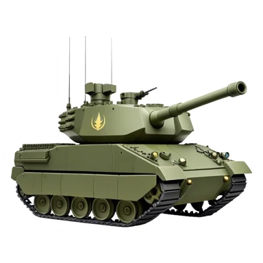 Challenger 2 (2018) – Cinematic-realistic Challenger 2 tank, its massive olive-drab frame pushing through a battlefield covered in thick fog. The powerful rifled gun steadies on a distant target, while its heavy Chobham armor deflects small arms fire, the battlefield illuminated by the glow of flares overhead. sticker