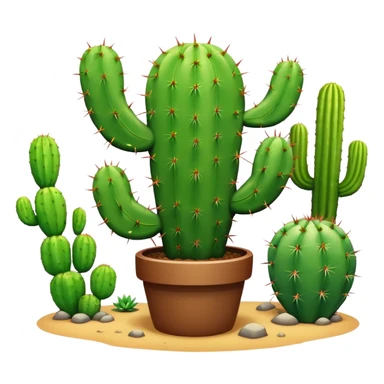 cute kawaii cactus landscape  sticker