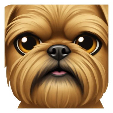 Completely tan Brussels griffon with a beard and black eyes staring at camera sticker