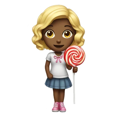girl with a lollipop  sticker