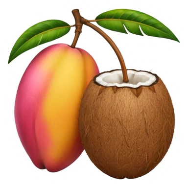 mango rosa y coco sticker