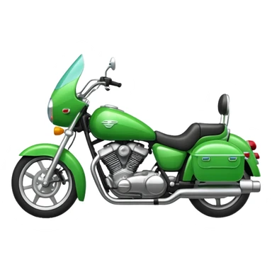 fait moi un emojie en moto vert sticker