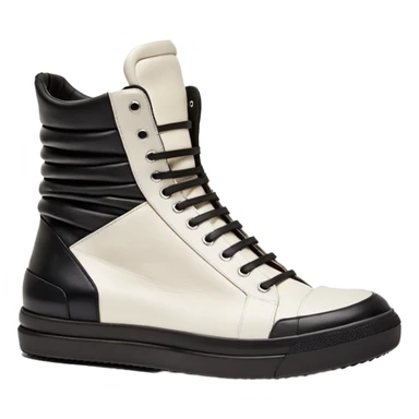 rick owens geobasket white sticker