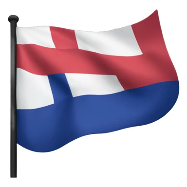 The Norwegian flag but the red is purple, the white is red, and the blue is black sticker