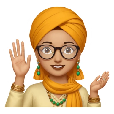 Girl with glasses Bhangra  sticker