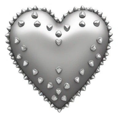 a hollow heart studded with silver sticker