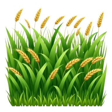Plot of land with grass, three, wheat field sticker