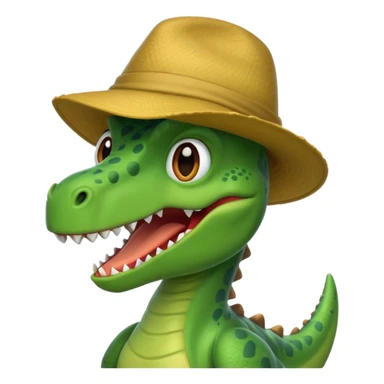 Dinosaur wearing a long hat sticker