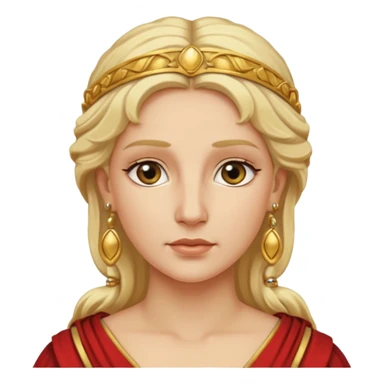 Ancient Roman woman with earrings and blonde hair sticker
