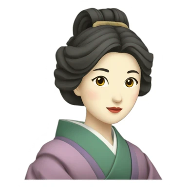 japanese-female-scholar-in-the-Heian-era sticker