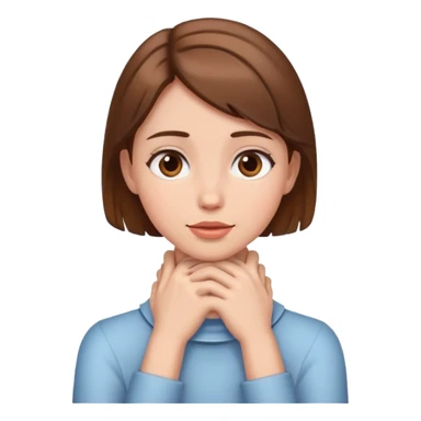 Girl with her hands on her neck sticker